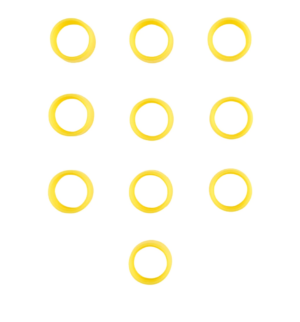 MOTOROLA Yellow 32012144002 Antenna ID Bands, 10 Pack