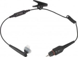 Motorola NNTN8298 - 2-Wire Earbud With In-Line Microphone, Black