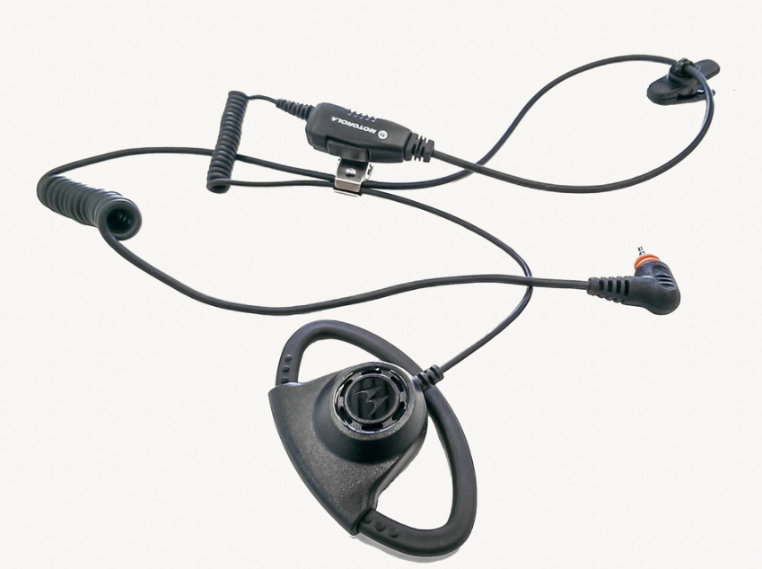 Motorola PMLN7159 PMLN7159A- Adjustable D-Style Earpiece w/ In-Line PTT/Mic