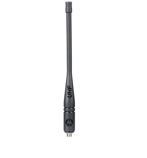 PMAE4079 UHF/GPS combination whip antenna for the 403-527 MHz range.