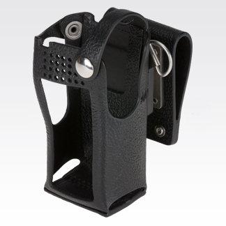 PMLN7182-Leather Carry Case for APX 4000 radios with Dual Knobs